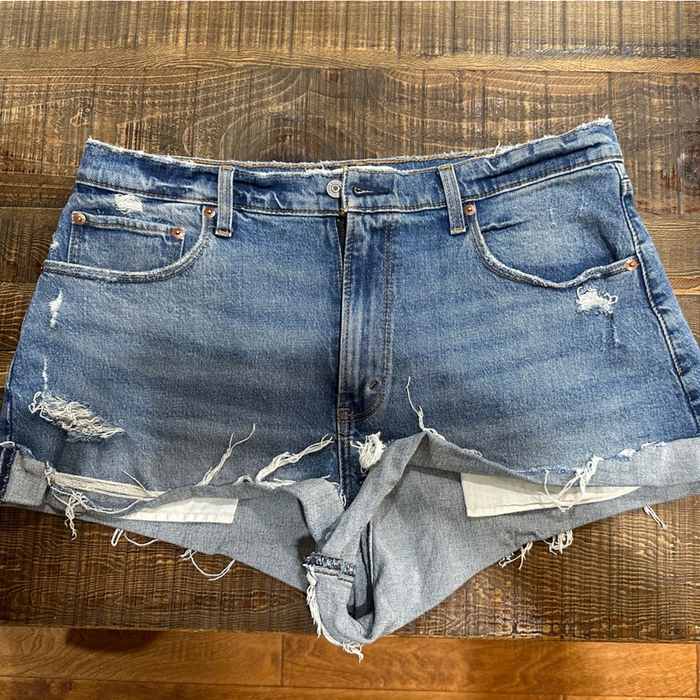 Women Abercrombie Curve Love High Rise The Cutoff short